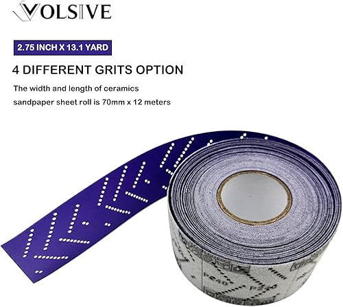 Miniatura 2 de Rollo de lija abrasivo con varios agujeros, rollo de lija automotriz, rollo de arena limpia para carpintería, reparación de carrocerías de