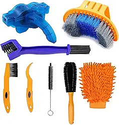 Kit de ferramentas de limpeza de bicicleta/bicicleta 8 peças - escova de limpeza de bicicleta, limpador de corrente de bicicleta, ferramenta de manutenção de mountain bike, adequada
