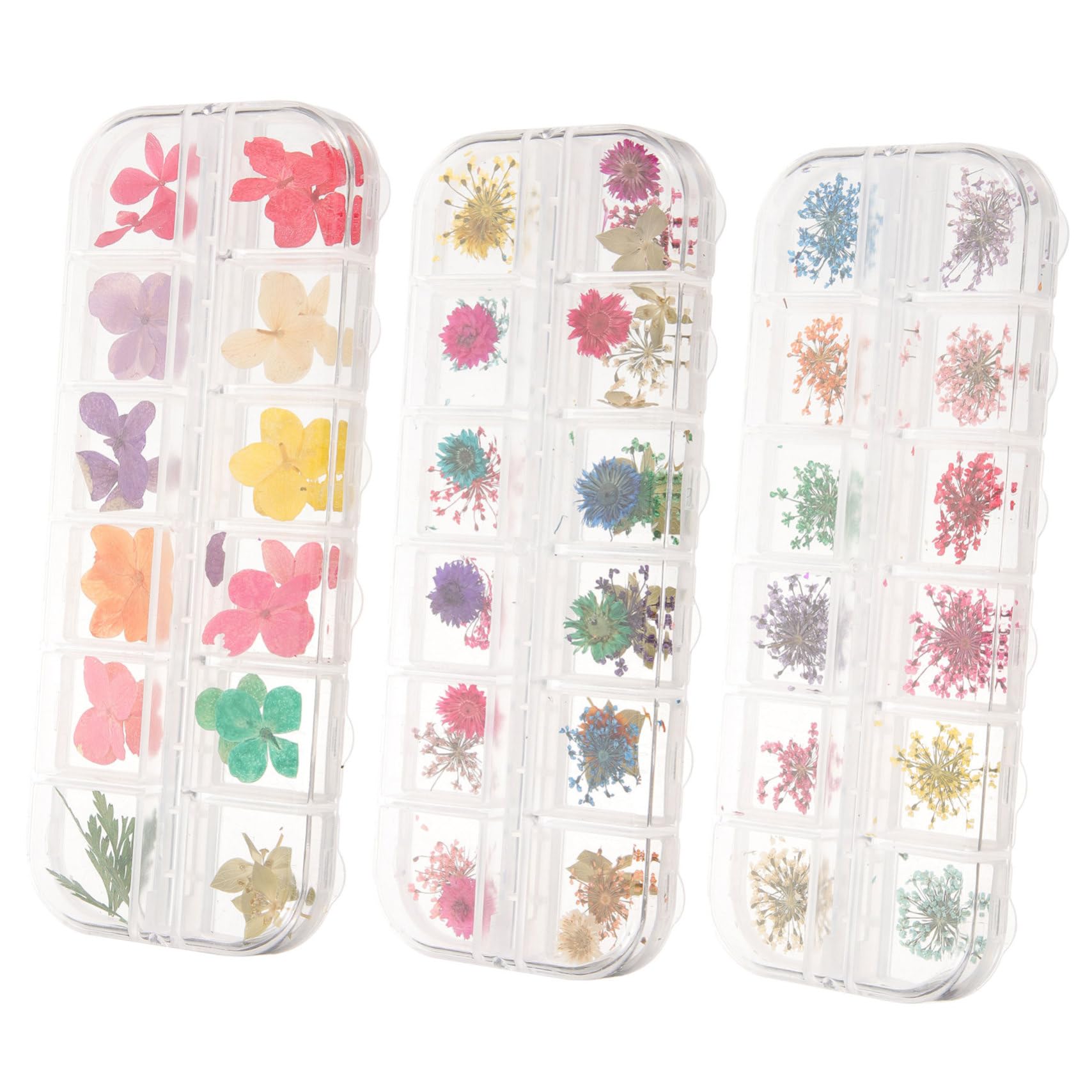 ABOOFAN 9 Cases Fleurs Séchées Remplies D'époxy Ongles De Marguerite Stickers Artisanat De Fleurs Séchées Séché Fleur Séchée Décor Floral Fleurs Séchées Naturelles