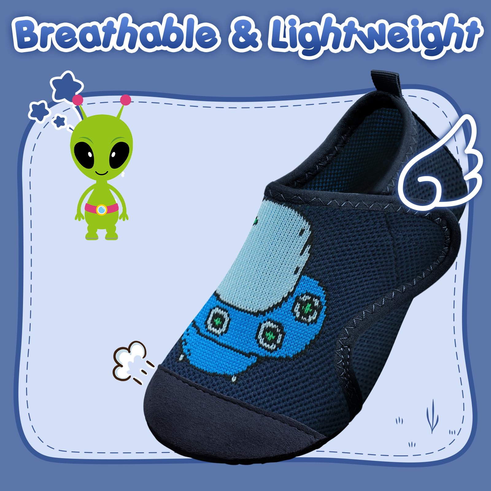 WateLves Pantofole per Bambini Unisex Scarpe a Magli Antiscivolo Ciabatte da Casa per danno la sensazione di camminare a piedi nudi Antiscivolo & Leggero