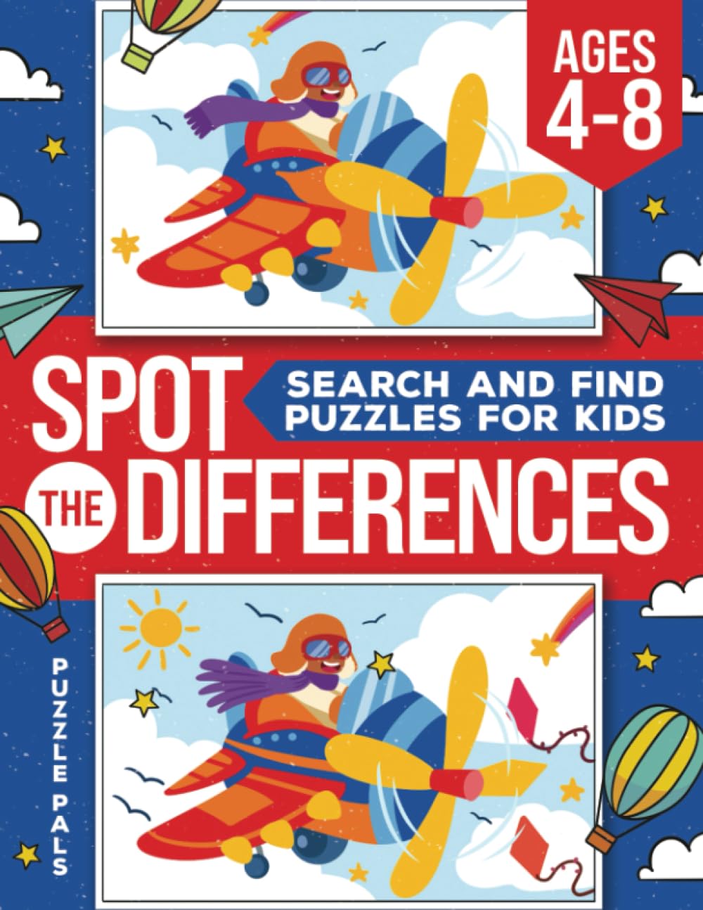 Spot the Differences: Search and Find Puzzles for Kids Ages 4 to 8