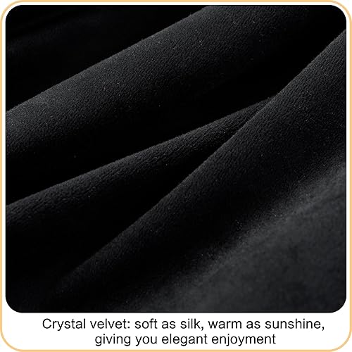 Miniatura 3 de MERITLIFE Juego de edredón lujoso y esponjoso de color negro, tamaño Queen, de microvisón, sherpa de 3 piezas, juego de cama tamaño Queen de doble