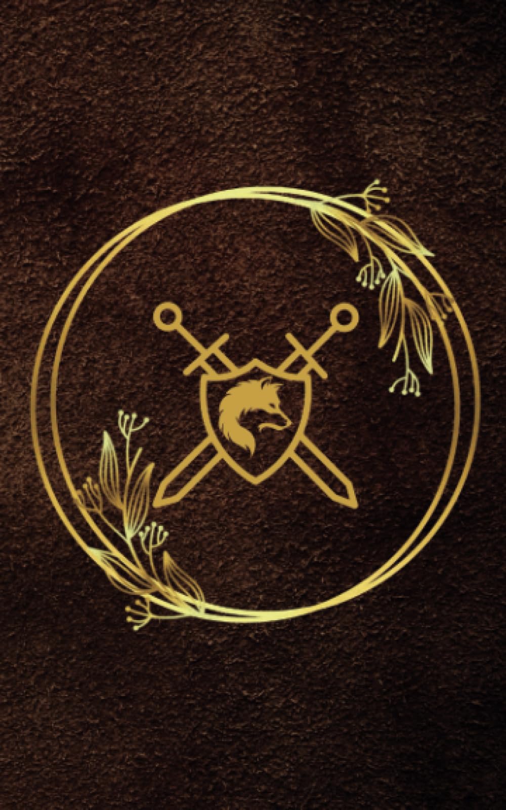 Notebook: Gold wolf crest