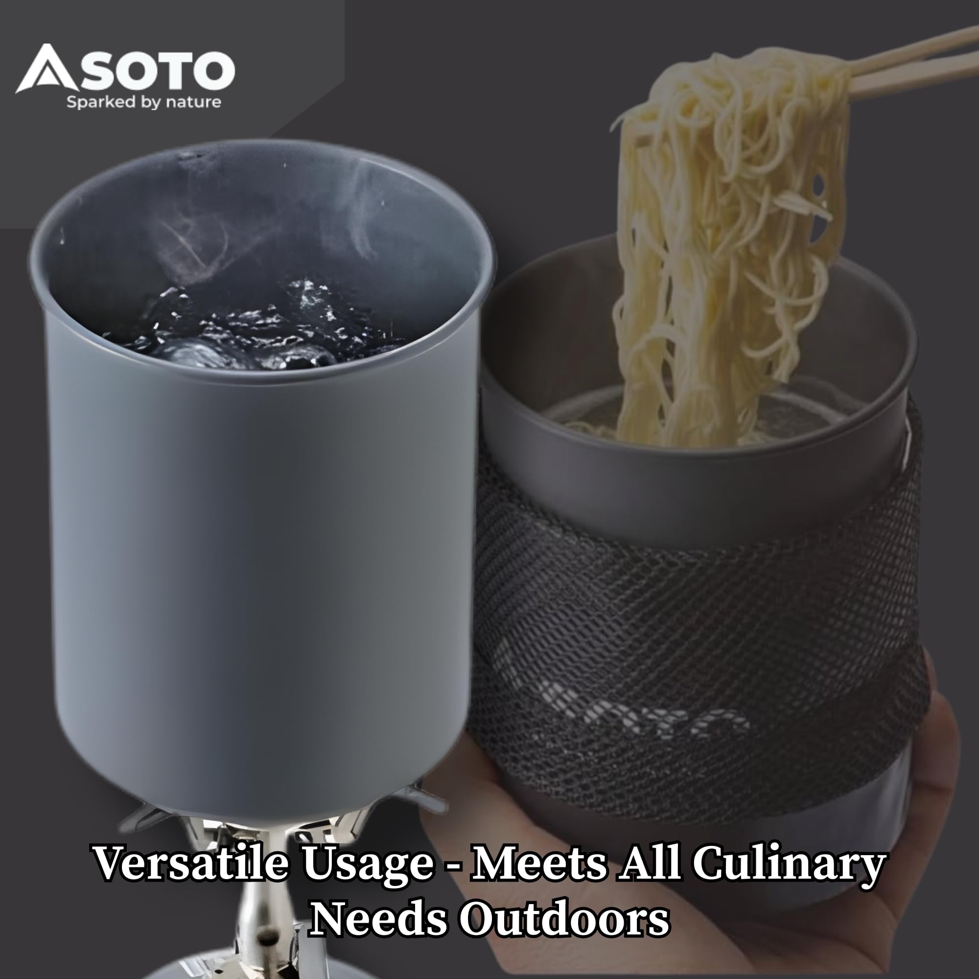 SOTO Thermolite Grau - Stabiler robuster Aluminium Topf, 750ml, Größe 750 ml - Farbe Grey