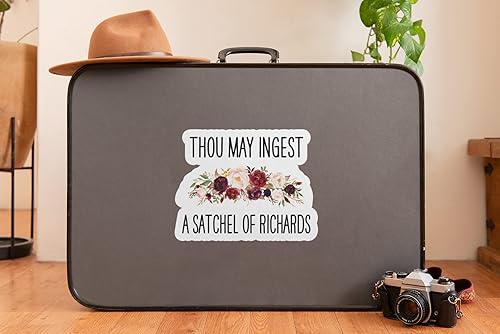 Miniatura 7 de Milleyz Thou May Ingest A Satchel Of Richards calcomanías de vinilo troqueladas impermeables para laptop iPhone botellas de agua computadora y