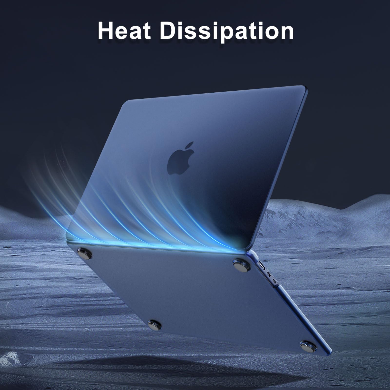 MOSISO Coque Mat Compatible avec MacBook Air 13 M5 M4 M3 M2 2026-2022