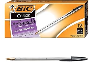 BIC Cristal Xtra Smooth Black Ballpoint Pens: The Ultimate Writing Tool for Effortless Expression