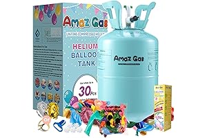Pack of 7L Helium Gas Tank and Balloon Treatment Liquid for Parties