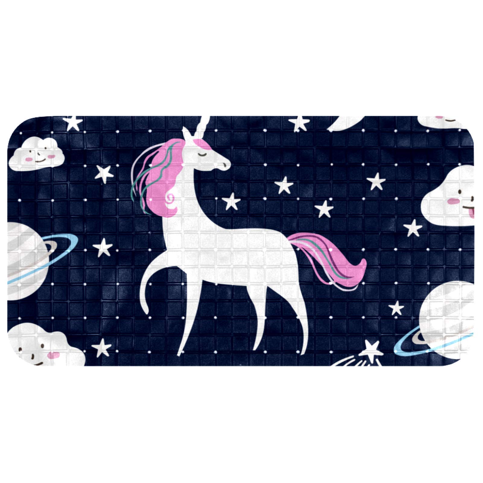 Alfombrilla de ducha de unicornio para bañeras infantiles seguras y divertidas