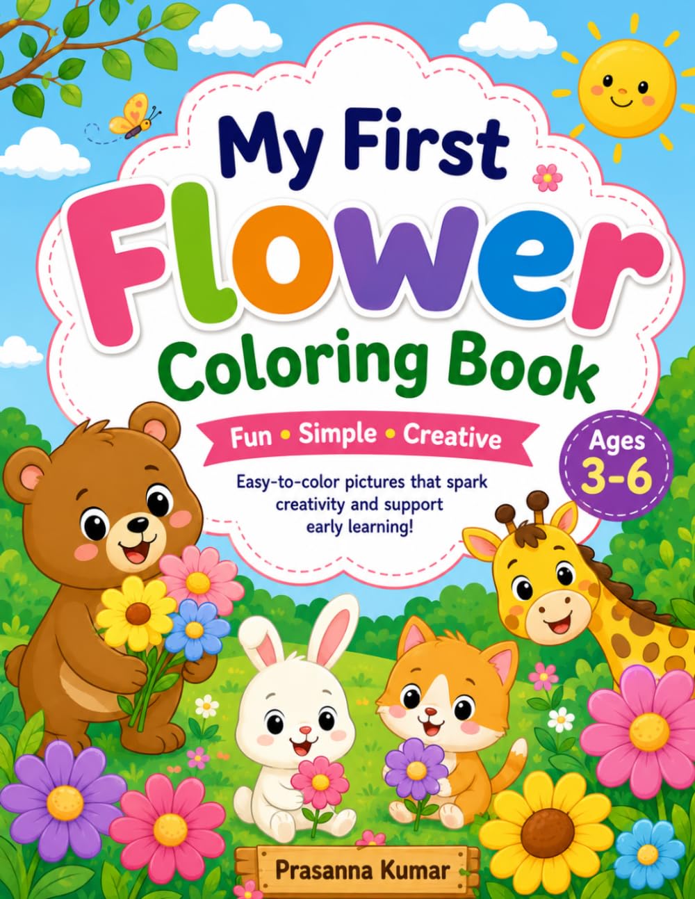 My First Flower Coloring Book