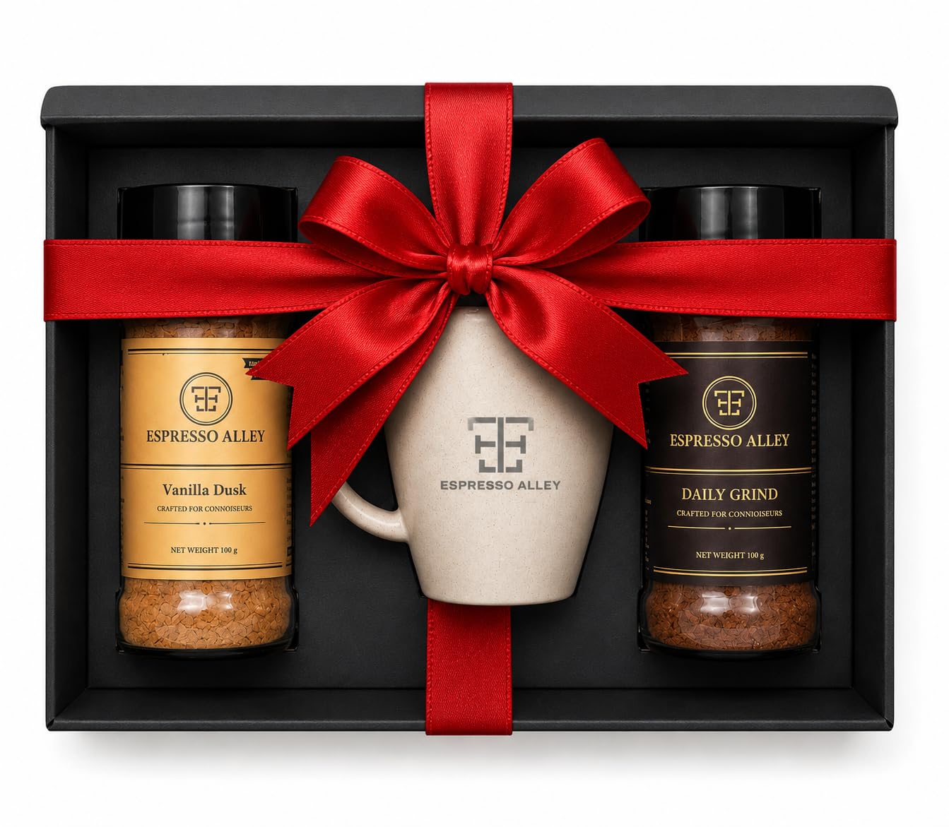 ESPRESSO ALLEY Coffee Gift Set | Daily Grind & Vanilla Dusk Ground Coffee with Eco-Friendly Husk Coffee Mug | Premium Gift Box-image-44