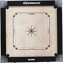 GYMNCO Super Fast Carrom Board with Playing Area : 30 inch x 30 inch, Ply : 16 mm (1 Coin Set, 1 Striker & 1 Powder), Black