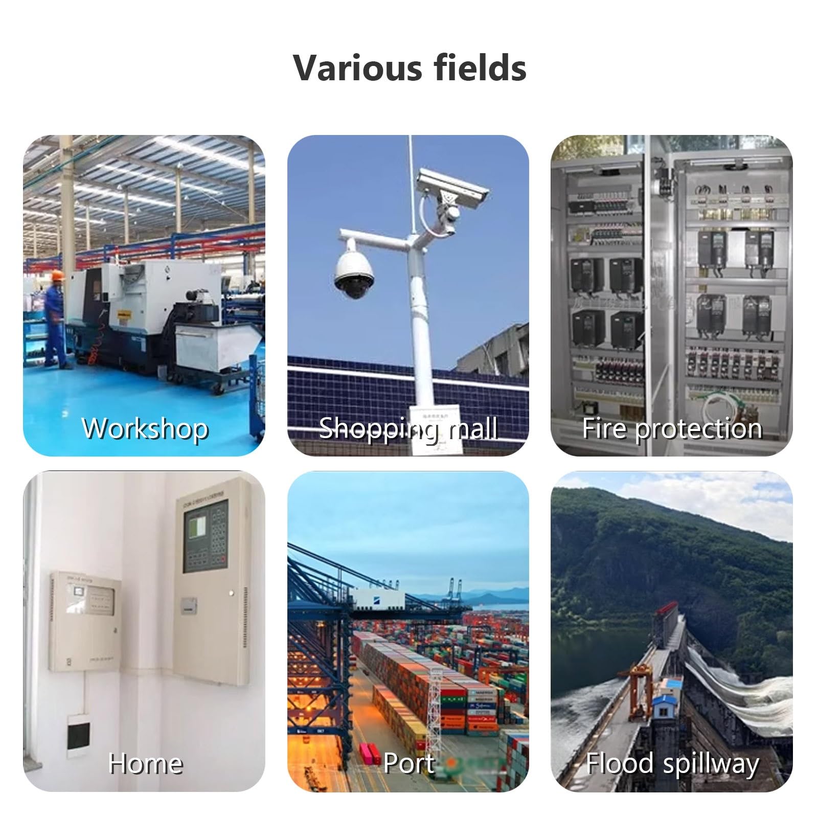 Alarma Industrial con Siren, Luz Estroboscópica de Seguridad LED de Advertencia Siren Policia for Alarma de Emergencia y Seguridad del Hogar, Volumen Ajustable y Cambio de Audio