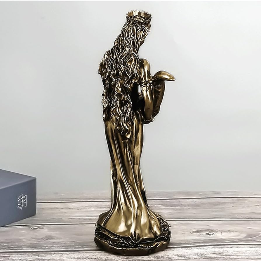 Amazon.co.jp: 幸運の女神像 8.5x8.5x26.5 cm 樹脂彫刻