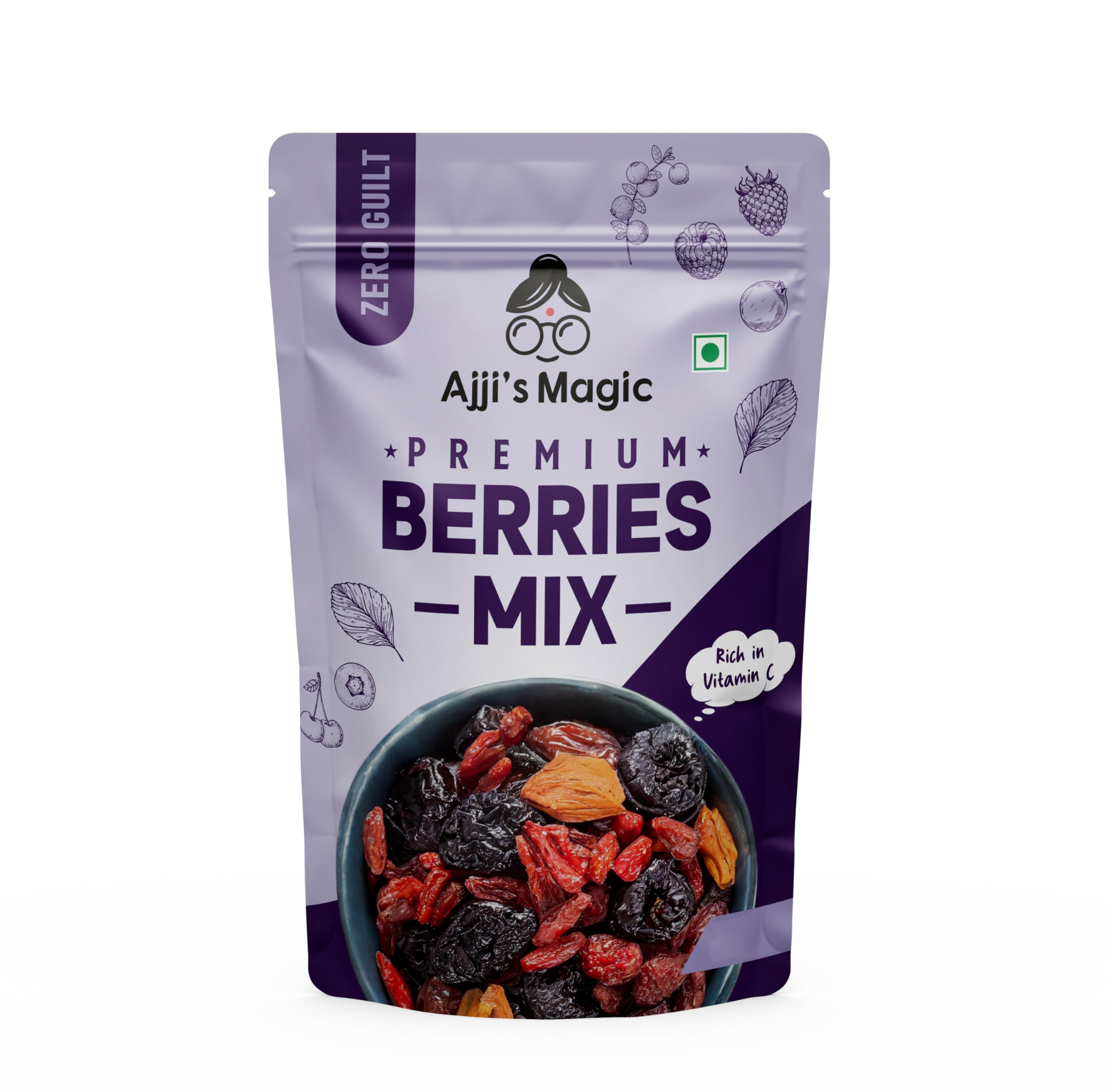 Ajji's Nut Magic Berries Mix Premium, 400g (Pack of 2- each 200g) | Healthy Snack for Kids and Adults | Prepared From Real Fruits | Rich in Vitamin C | Rich in antioxidants | Superfood Snack-image-10