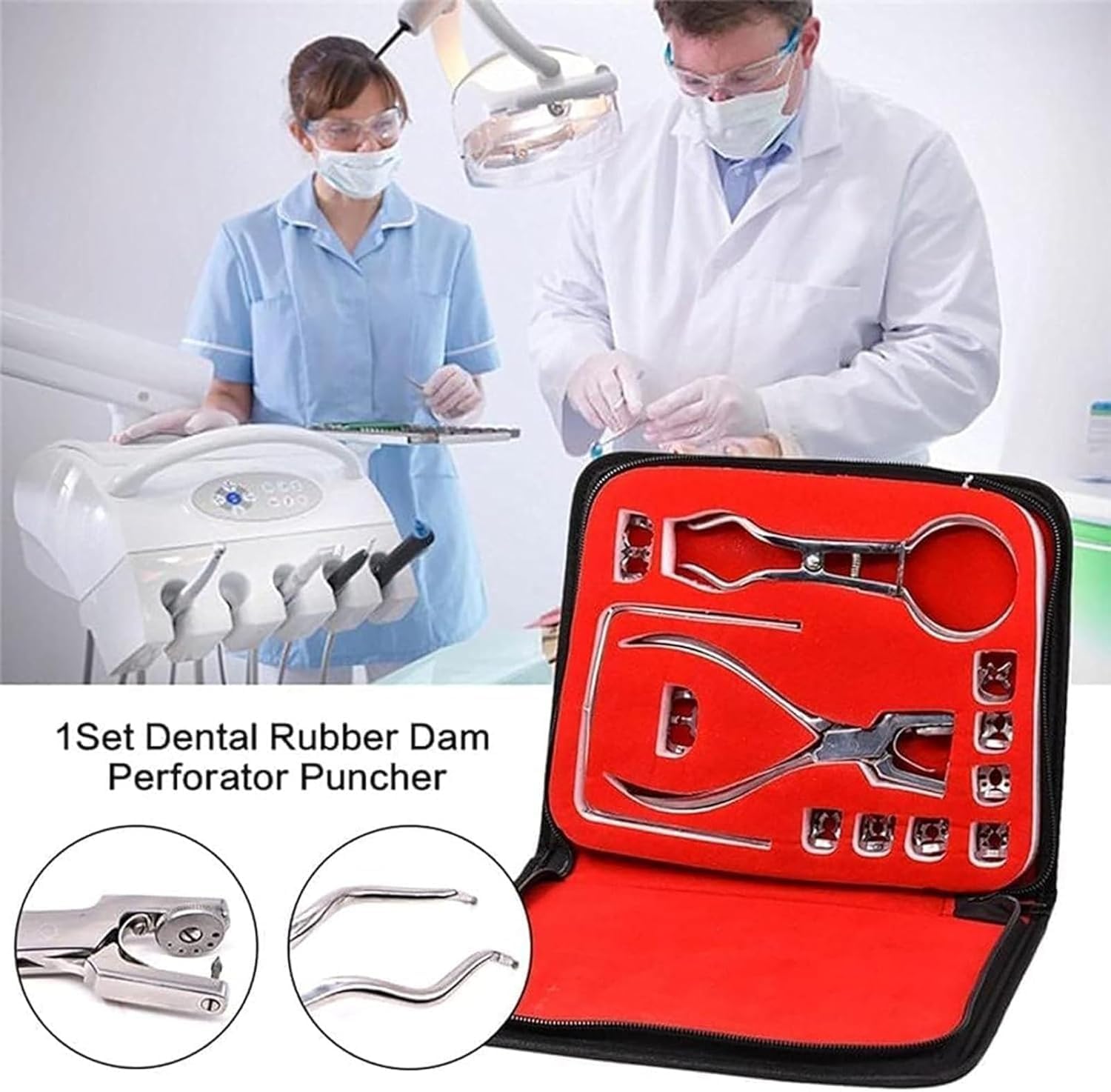 Dental Endodoncja zestaw narzędzi do ćwiczenia z modelem dentystycznym / nicią dentystyczną / płytką pozycjonującą do egzaminu u dentysty