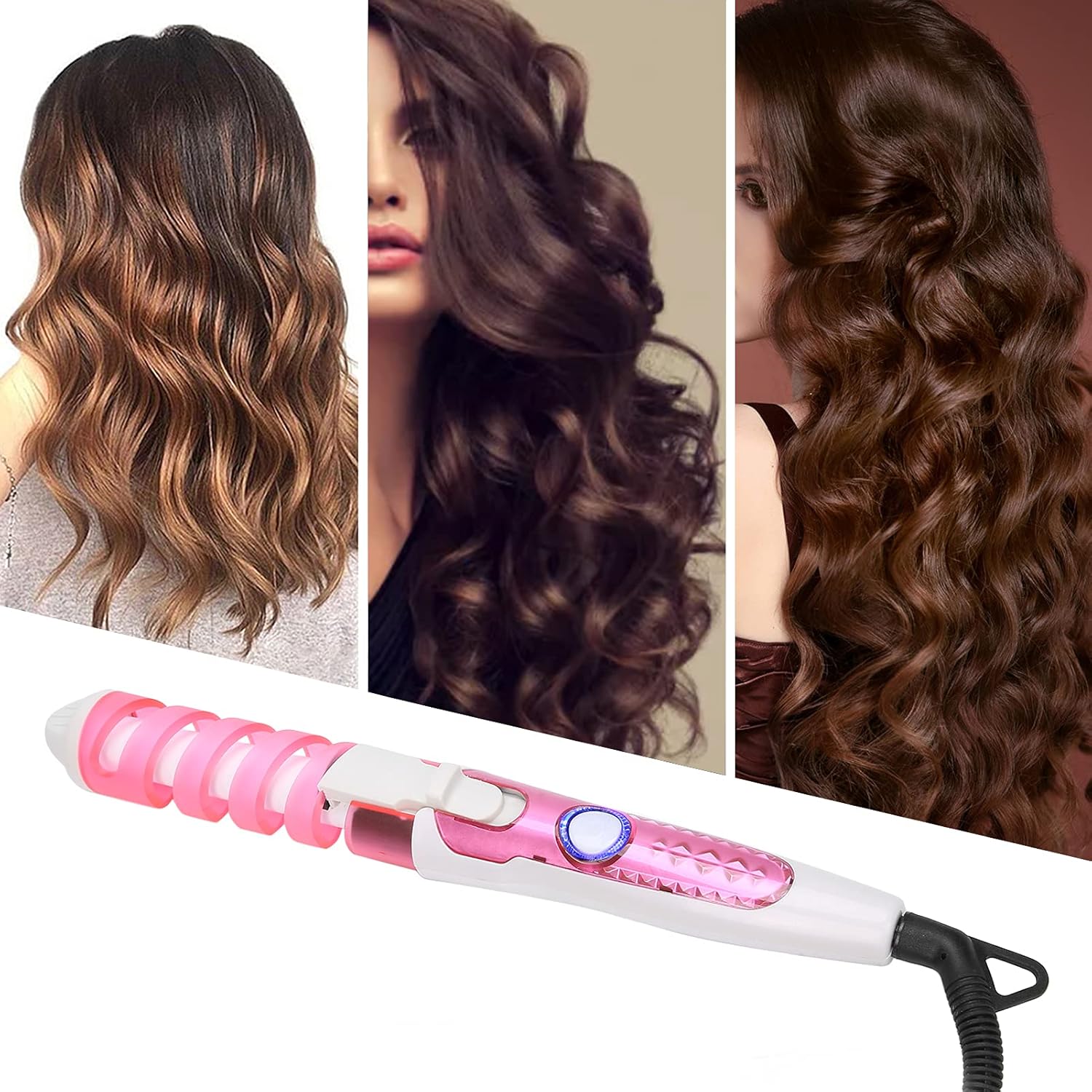 Hair Waver,Electric Hair Curling Wand Spiral Hair Curler