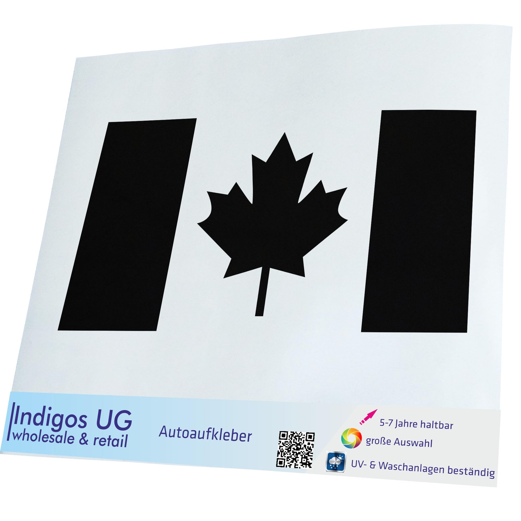 INDIGOS UG Auto Aufkleber Made in Germany altdeutsch - 110x90mm schwarz - Selbstklebender Sticker für Auto, Fenster, Bus oder LKW - Tuning
