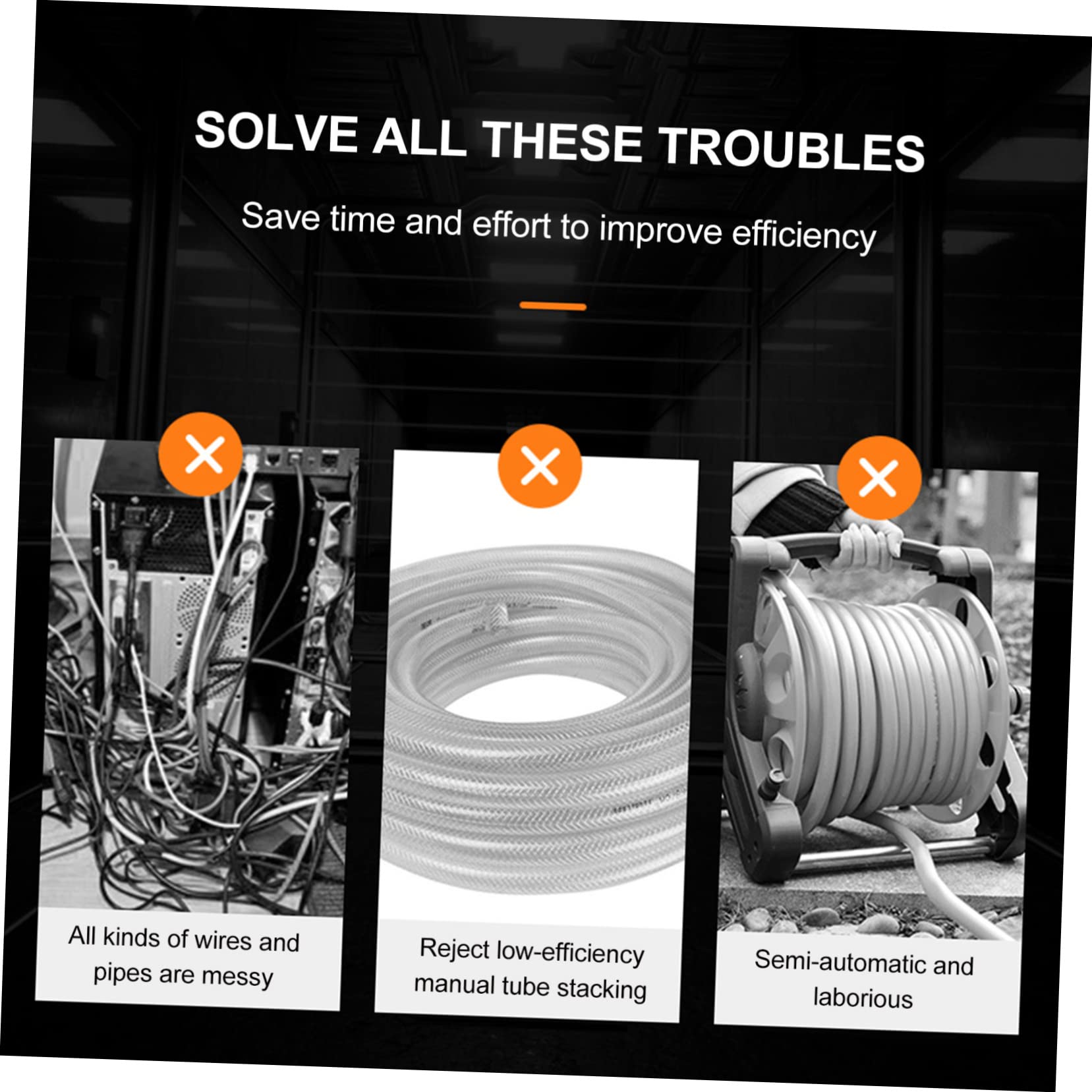 Holibanna 1Pc Automatic Retractable Air Hose Reel Pneumatic Tool for Garden Wall Mounted Design Lightweight for Home and Workshop Use Compatible with All Hose