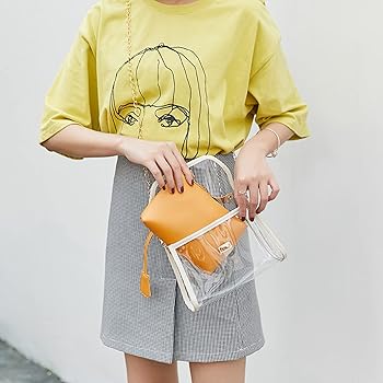 Amazon | [Mies'] PVCスケルトン ショルダーバッグ ハンドバッグ