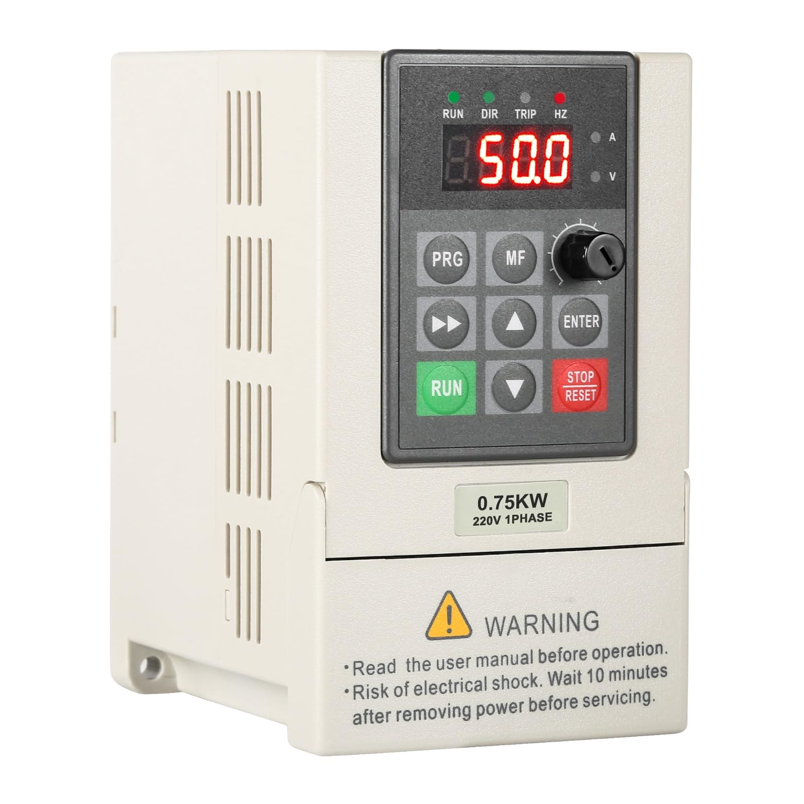 Frequenzumrichter 0.75KW Variateur de Fréquence Einphasiger 220V-Eingang Dreiphasiger 380V-Ausgang CNC-Frequenzumrichter VFD Antriebsumrichter für Ventilatoren, Wasserpumpen