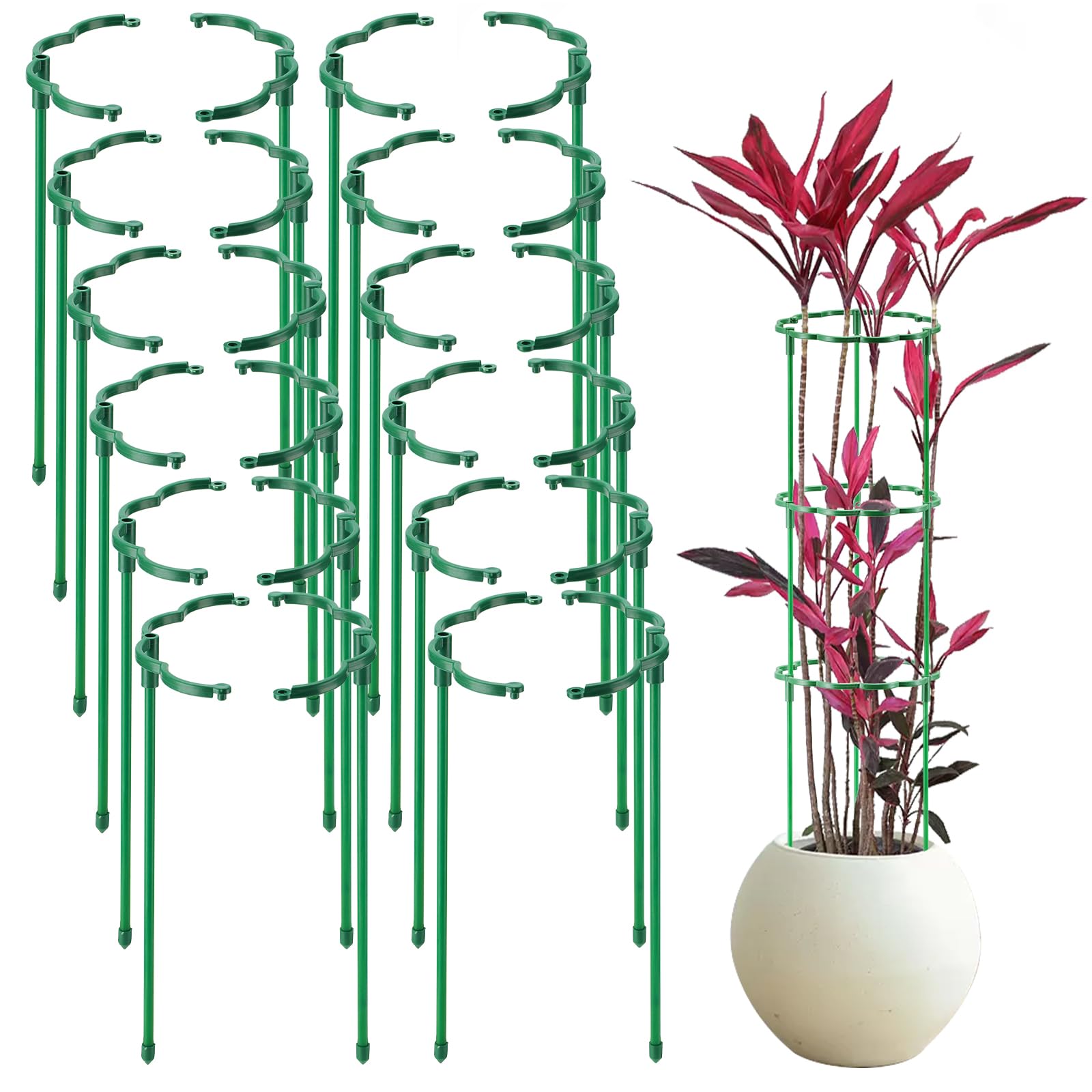 Save 40% on 24-Pack Stackable Plant Support Stakes