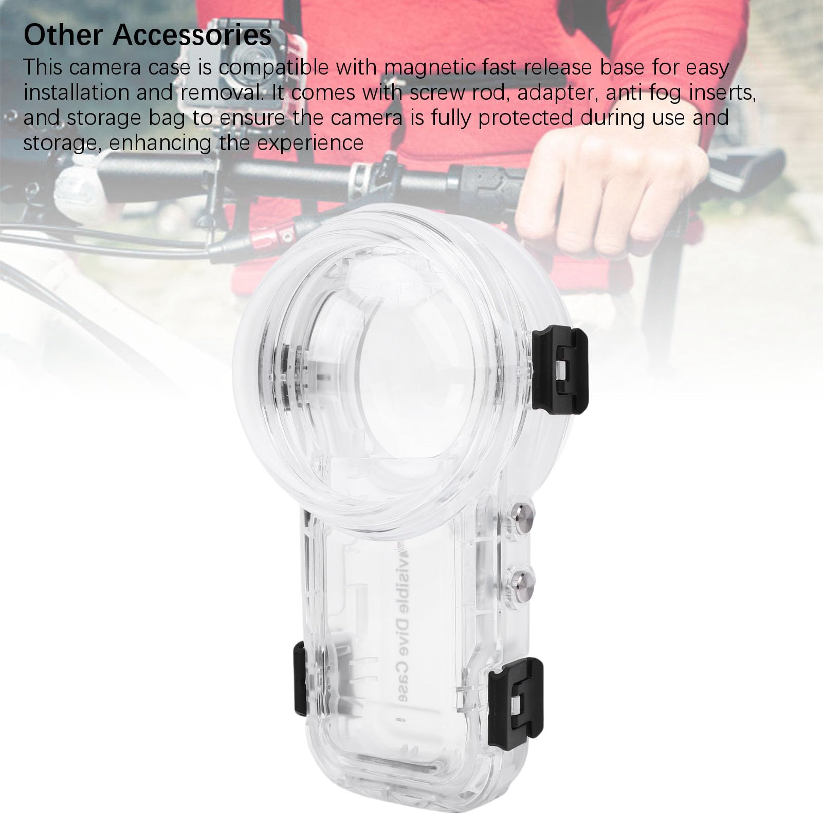 Custodia Subacquea Trasparente per Fotocamera, Giunzioni Senza Soluzione di continuità a 360 Gradi, Custodia Subacquea Impermeabile Fino a 60 M per Fotocamera X5 con