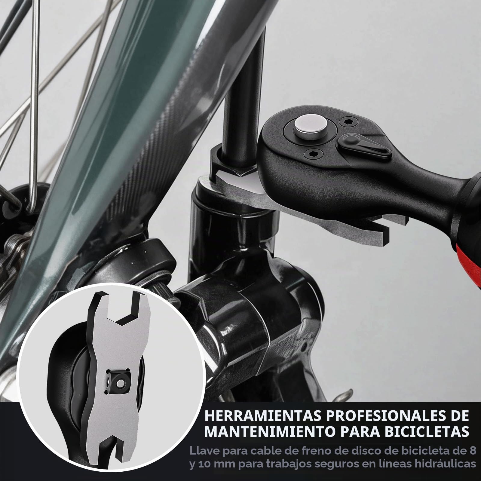 Llave Dinamométrica Digital 1/4", Juego de Llaves para Bicicleta 1.5-30 Nm, Acero S2, Precisión ±2%, Incluye Llaves de Freno 8/10mm, Extensión y Vasos para MTB/Carretera
