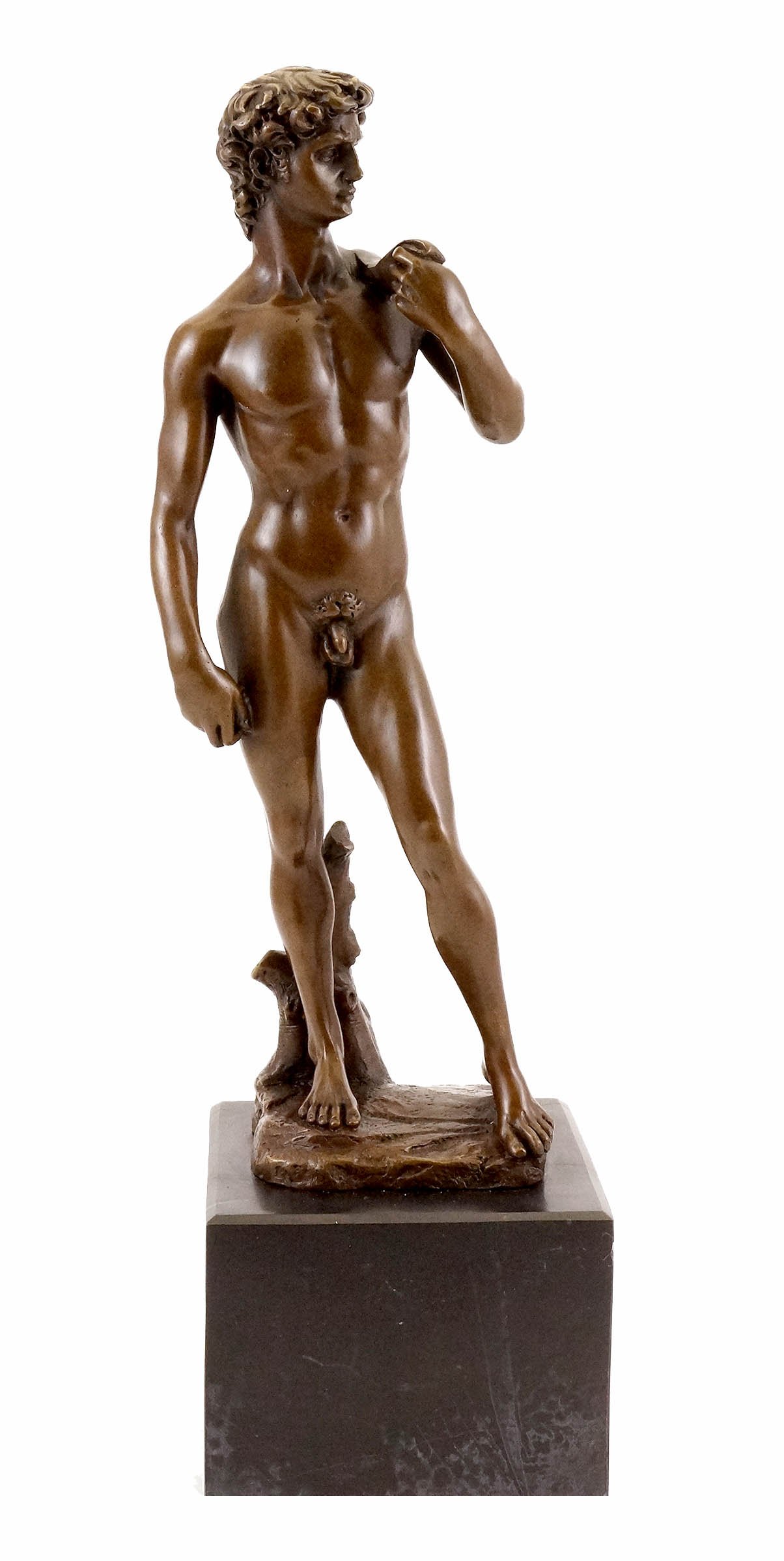 Arte & Ambiente - Figura de bronce de alta renacimiento - David de Michelangelo - Escultura romana - Figura Florencia