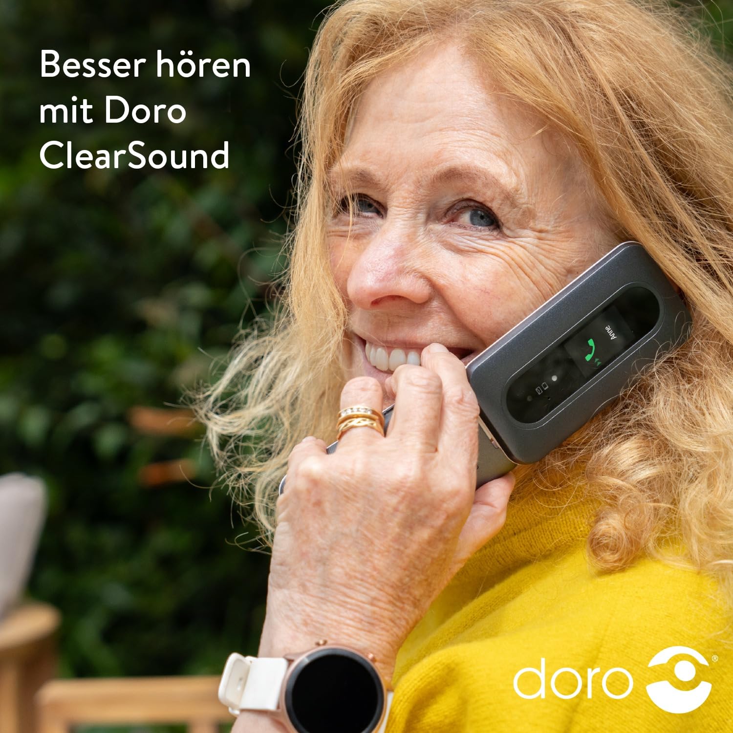 Doro - Leva L30 - Seniorenhandy - 4G-Klapphandy ohne Vertrag - Externes Display - HD-Audioqualität - Kamera - Notruftaste mit GPS - Inklusive Ladestation - Rot/Weiß