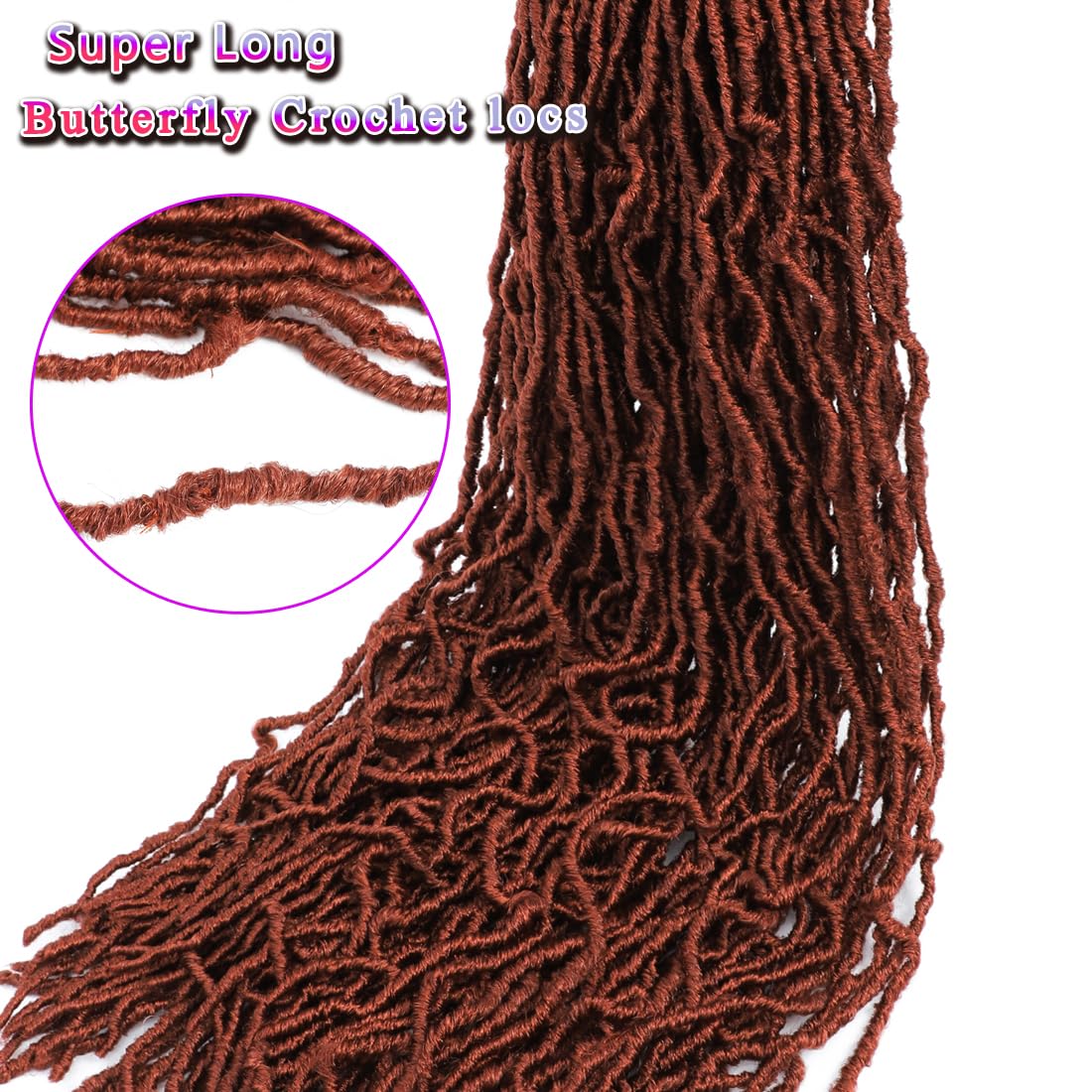 40 Inch Faux Locs Crochet Hair 6Pscks New Soft Locs Crochet Hair Pre Looped Long Synthetic Goddess Locs Crochet Braiding Hair Extension for Black Women (350# - Image 3