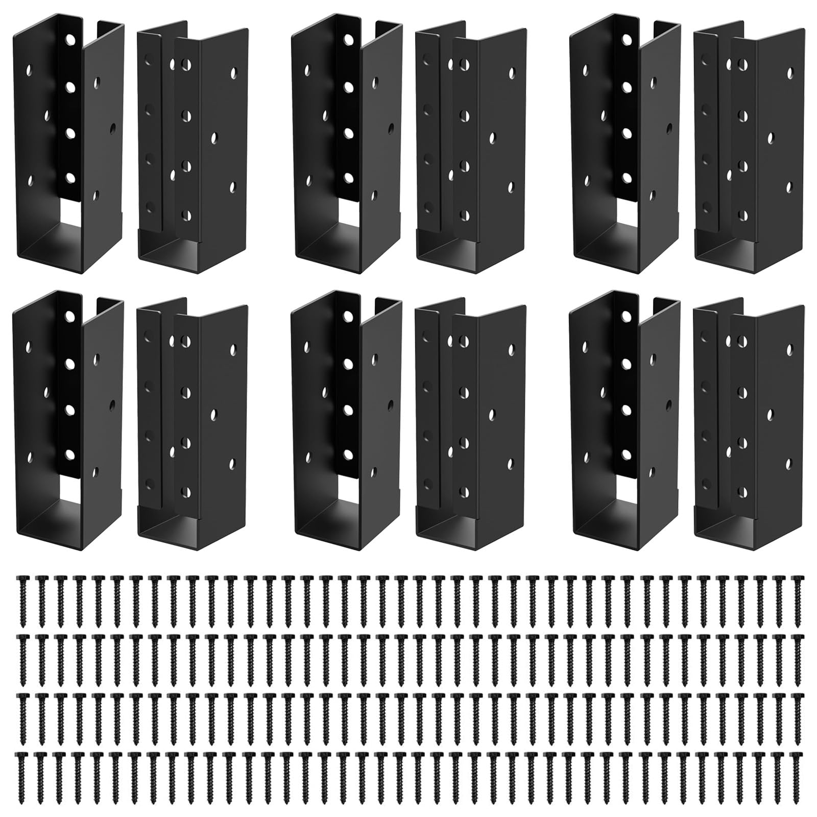 ORIGLE Concealed Joist Hanger 12 Pack, 2"x6" (Actual 1.5"x5.5") Concealed Flange Light Joist Hanger for Wood Rail, 2" x 6" Q235 Steel Joist Brackets