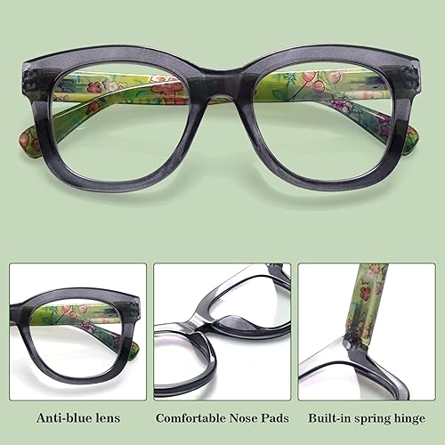 Miniatura 2 de MAEOWN Oprah Style - Gafas de lectura para mujer, bloqueo de luz azul, paquete de 6 lentes para lectura de computadora, lentes de calidad de moda