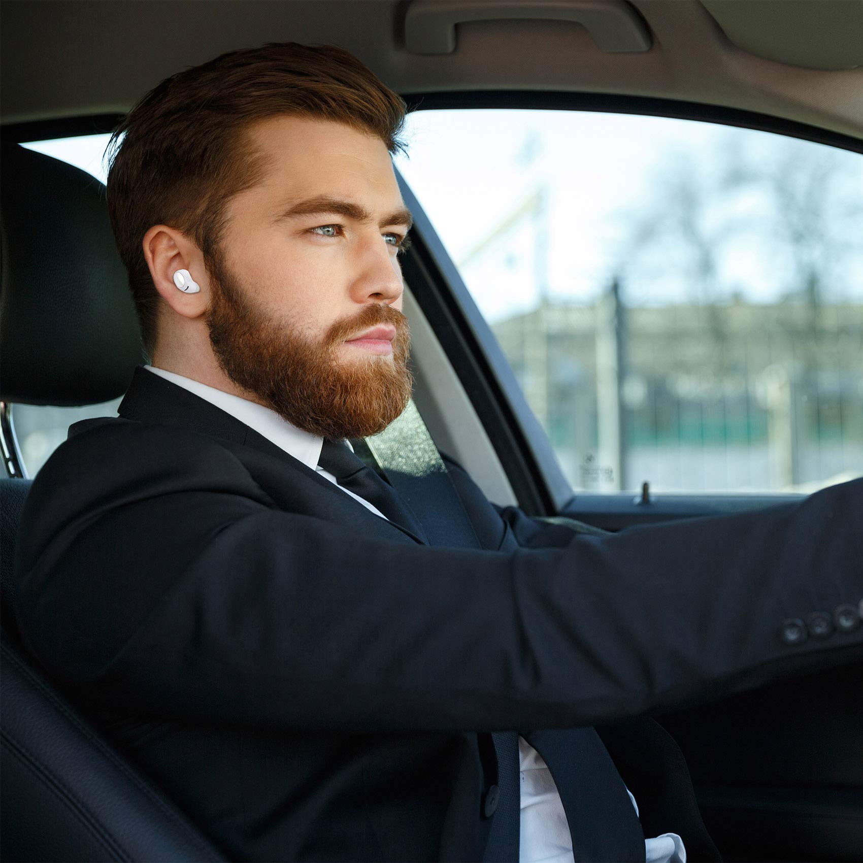 Auriculares Bluetooth True Wireless TWS con Micrófono, Celly BH Twins Air Auriculares Inalámbricos (In-Ear, Binaural, Intraaural) sonido Estéreo Control Remoto Caja de Carga Portátil Blanco 6x3.5x3 cm