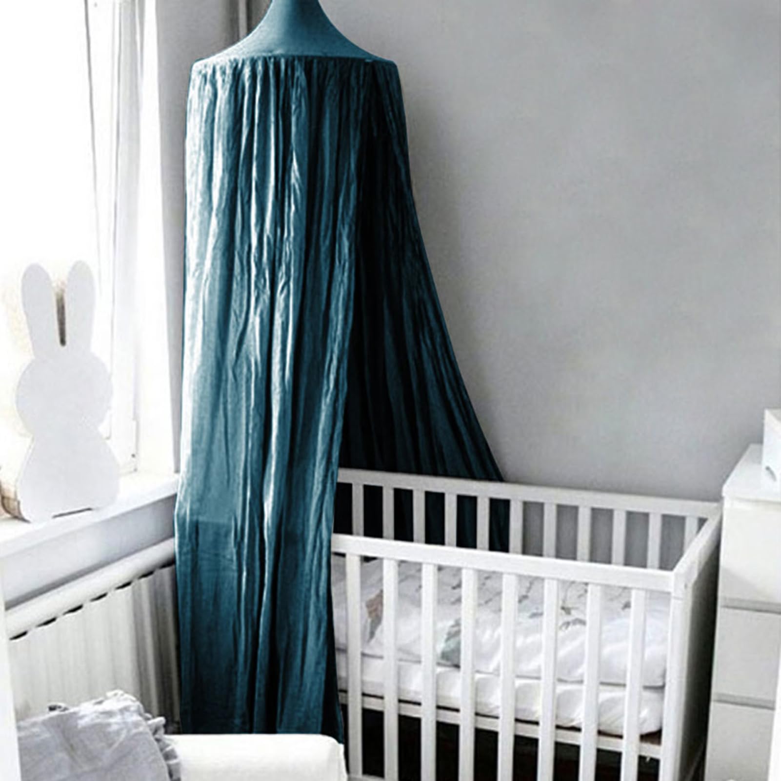 Acouto Tenda a Zanzariera con Baldacchino per Letto Sospeso a Cupola Rotonda per Bambini Che Leggono e Giocano Crea Sicurezza per e per il Morbido Realizzato in Materiale Confortevole, Accogliente