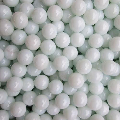 Miniatura 9 de Ingenious vidrio canicas hecho de opaco de mármol de vidrio, blanco, Cielo azul, "redondo" para rellenar jarrones, juegos y decoración perla sutil
