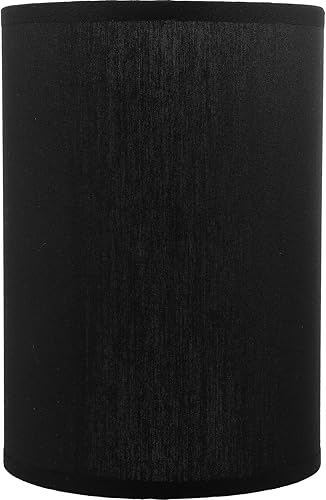 Veemoon Pantalla de lámpara de tambor, pantalla cilíndrica, repuesto E27 con clip para lámpara de lámpara, pantalla de lámpara de araña, cubierta de