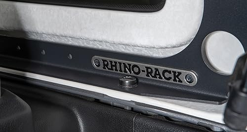 Miniatura 6 de Rhino-Rack Jeep Wrangler JL Unlimited 4 puertas duro interno estructural portaequipajes/sistema de montaje de 3 bases de columna vertebral desnuda