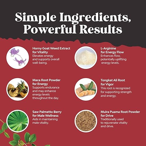 Miniatura 4 de Horny Goat Weed for Male Enhancement - Maleza de cabra cachonda extra fuerte para hombres, 1000 mg por porción complejo con extracto de palma enana