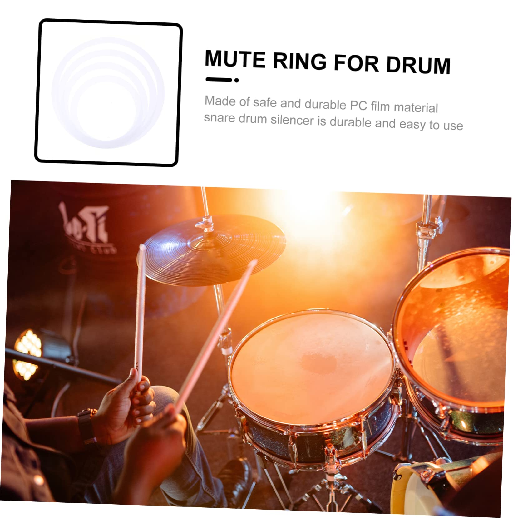 Silenziatore Per Rullante - Controllo Toni, Elimina Sovratoni, Materiale Lega, Colore Nero - Foto 4