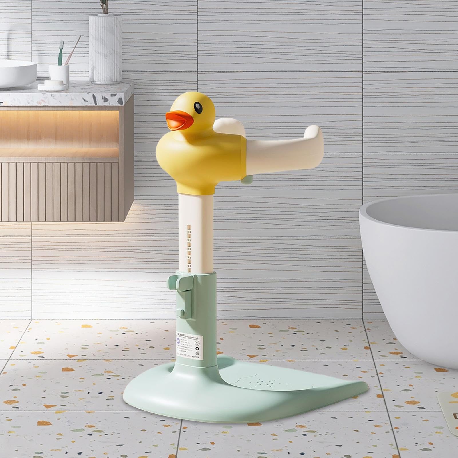 Soporte de Baño para Bebé,Baño De Pie Para Bebés | Altura Ajustable con Base Antideslizante para Bebés de 6 a 24 Meses