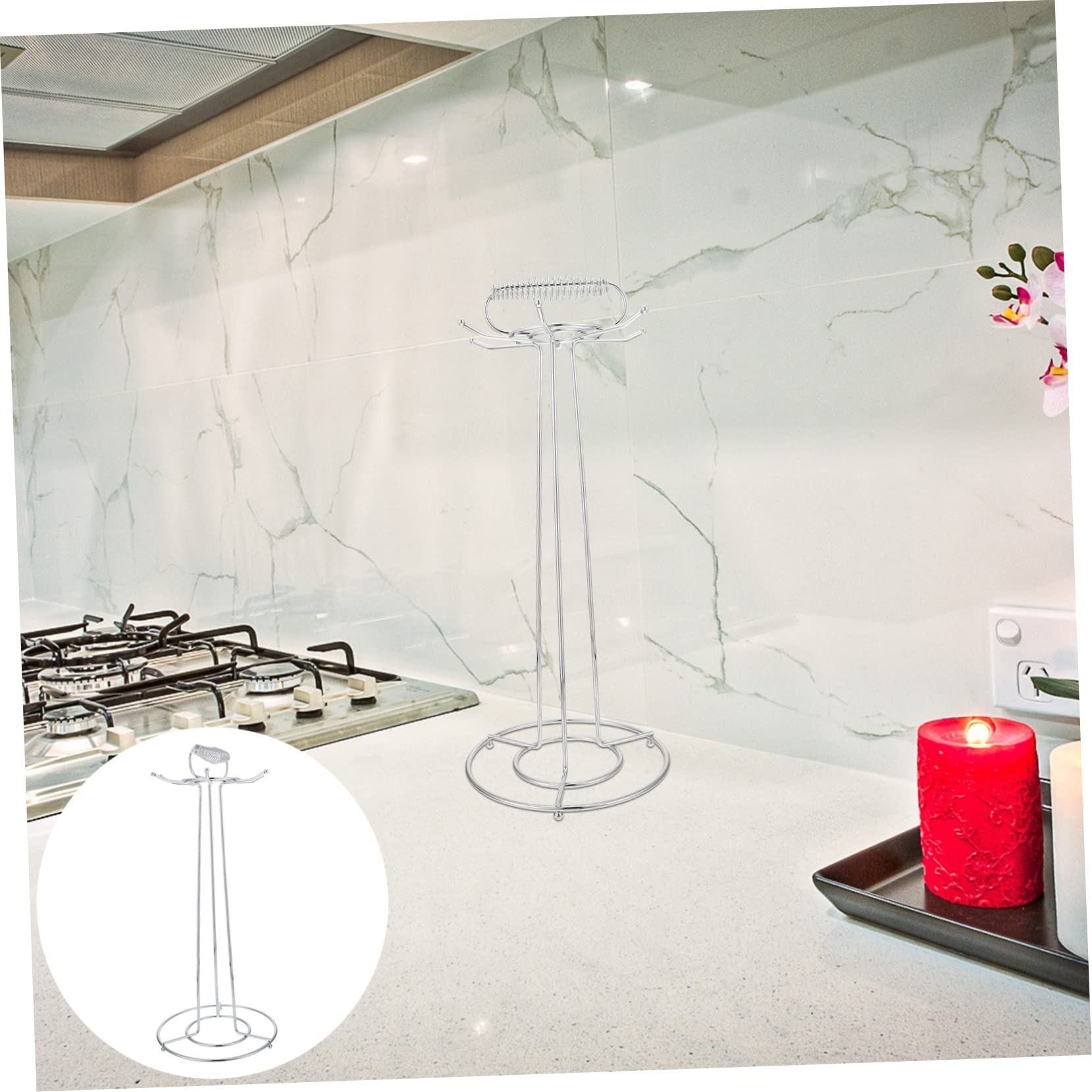 CIYODO 1Pc Versatile Kitchenware Holder Multifunctional Storage Rack for Utensils Egg Beater and Cookware Space Saving Design for Wall Mounted Organization