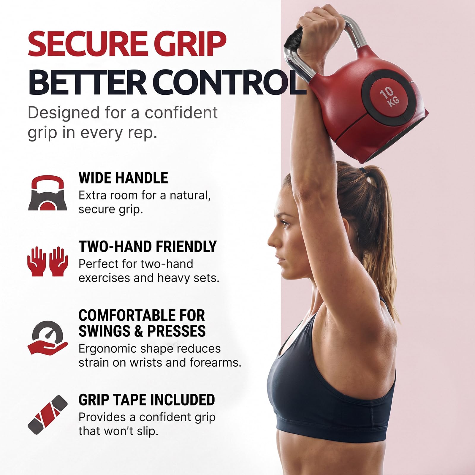 LIFERUN Kettlebell regulowany hantle kulowe 1,5-10 kg do domowej siłowni