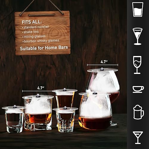 Miniatura 2 de Kit de ahumador de cóctel, pistola de fumar bebidas y alimentos, kit de fumar a la antigua, kit de infundir cóctel whisky bourbon con tapa de disco