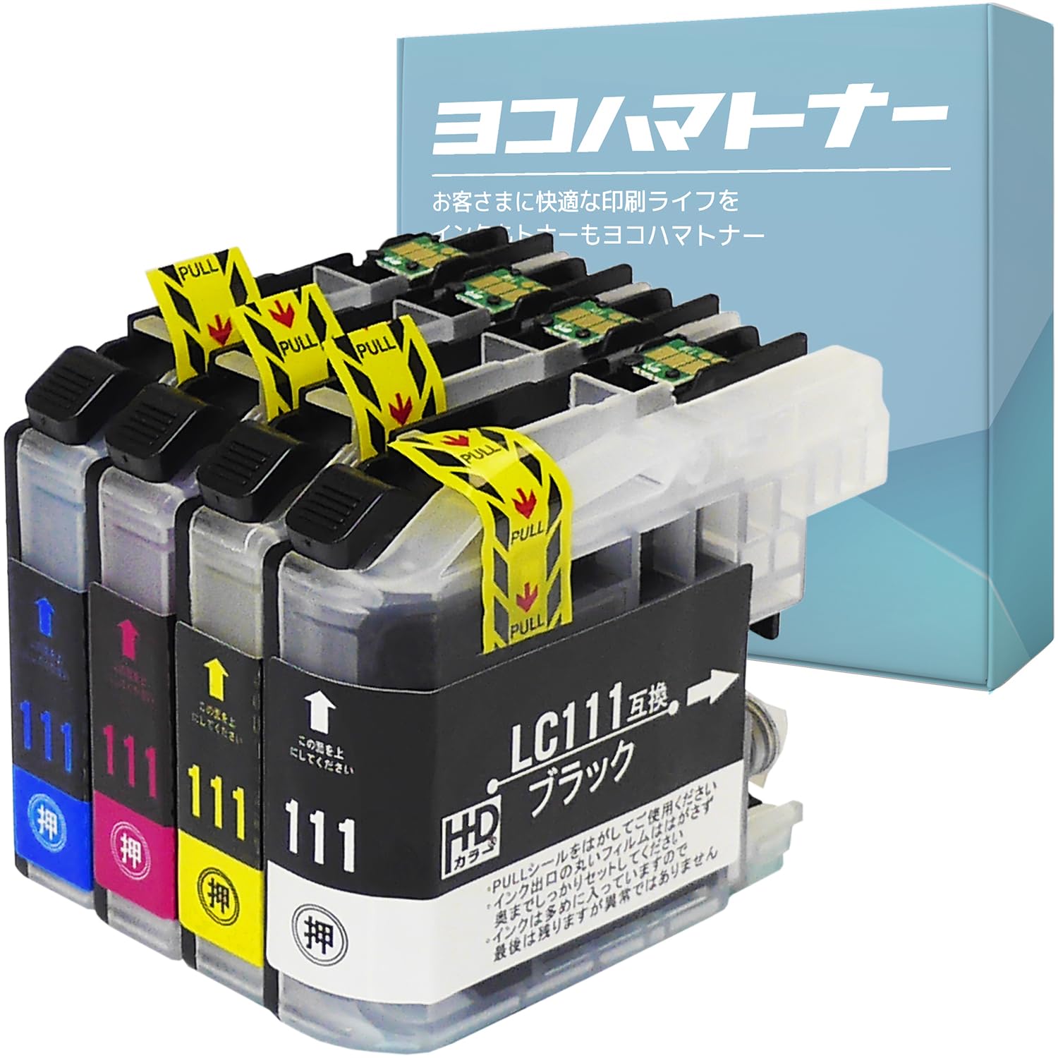 Amazon.co.jp: 【横トナ】ブラザー(Brother)用 LC111 互換インク 4色