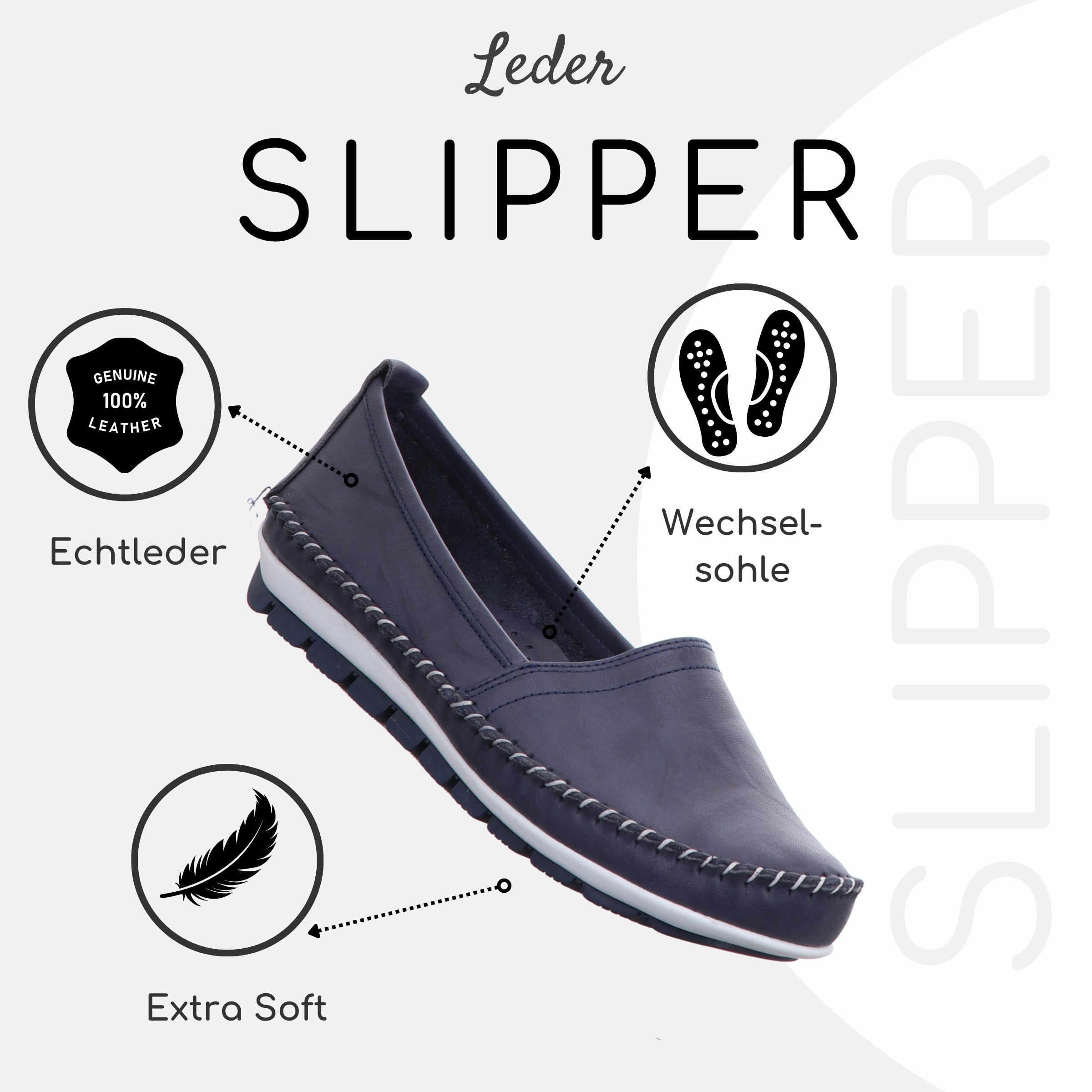 Gemini Damen Slipper weiß
