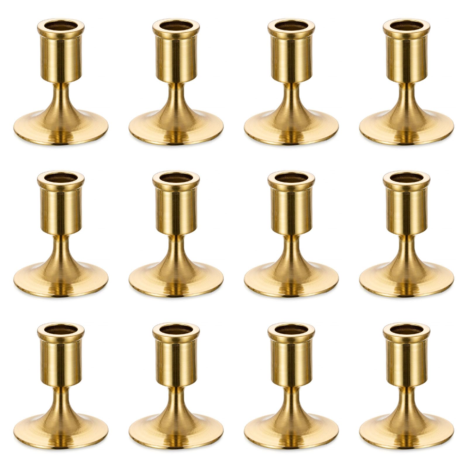 Sziqiqi Candlestick Taper Candle Holders - Gold Candle Stick Candle Holder Bulk Decorative Table Centerpiece for Wedding Reception Christmas
