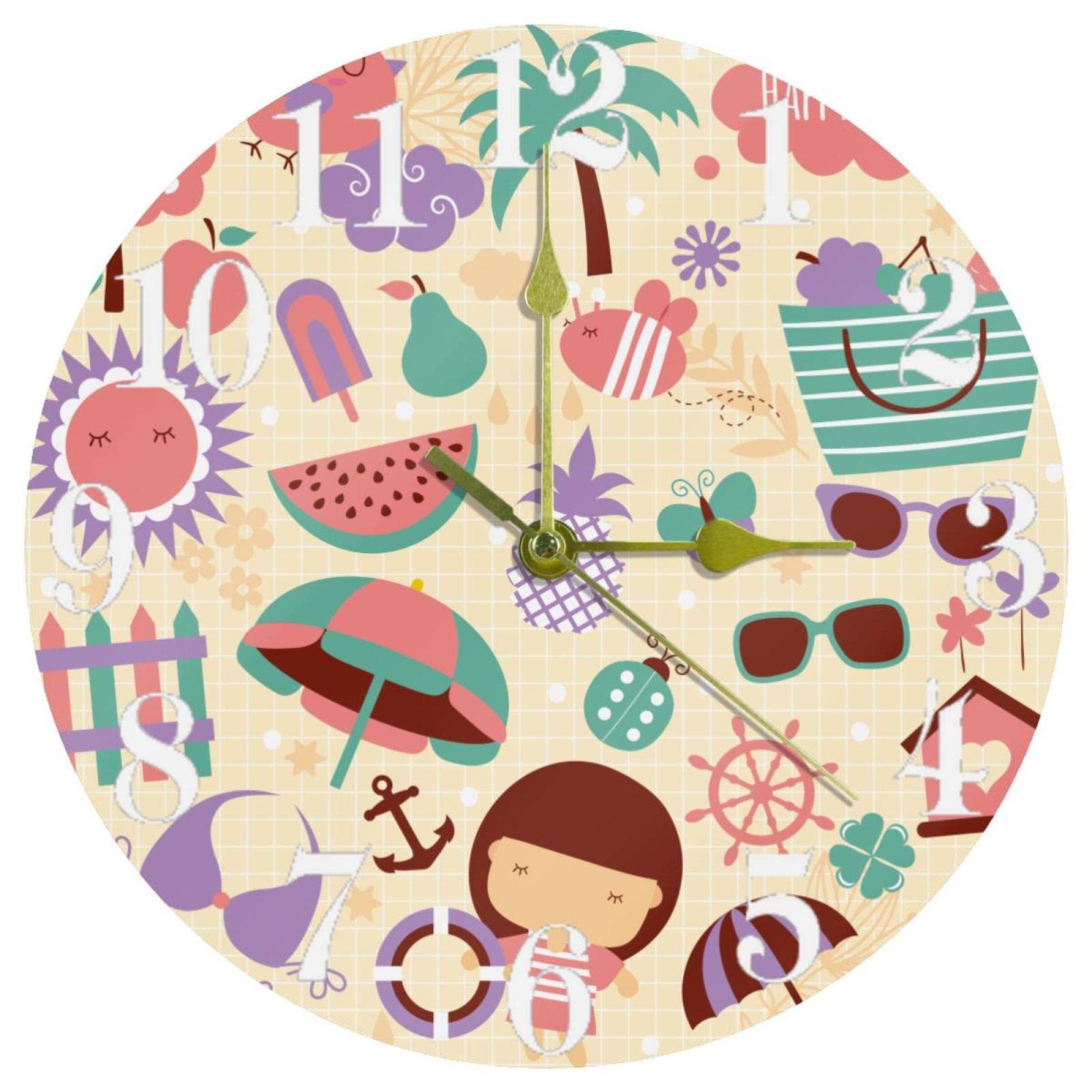 Horloge murale silencieuse pour bien dormir sans tic-tac 25 cm