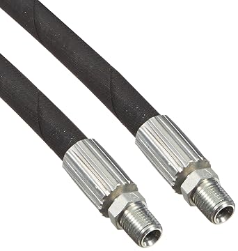 Apache 98399064 1/4" x 18" 2-Wire Hydraulic Hose Male x Male Assembly