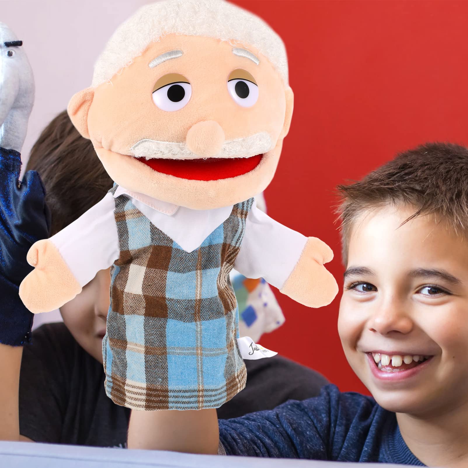 Alipis Marioneta De Mano Abuelo Marionetas De Miembros De La Familia con Móvil Marioneta De Mano De Felpa Juguetes para Juego De Imitación Accesorios De Narración Juguetes